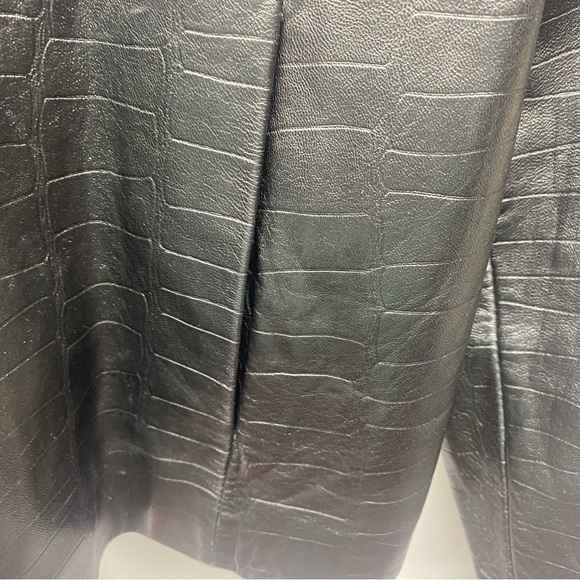 Underground Black Textured Leather Jacket Women’s LG Pockets Zip Closure CLASSIC - Picture 7 of 16